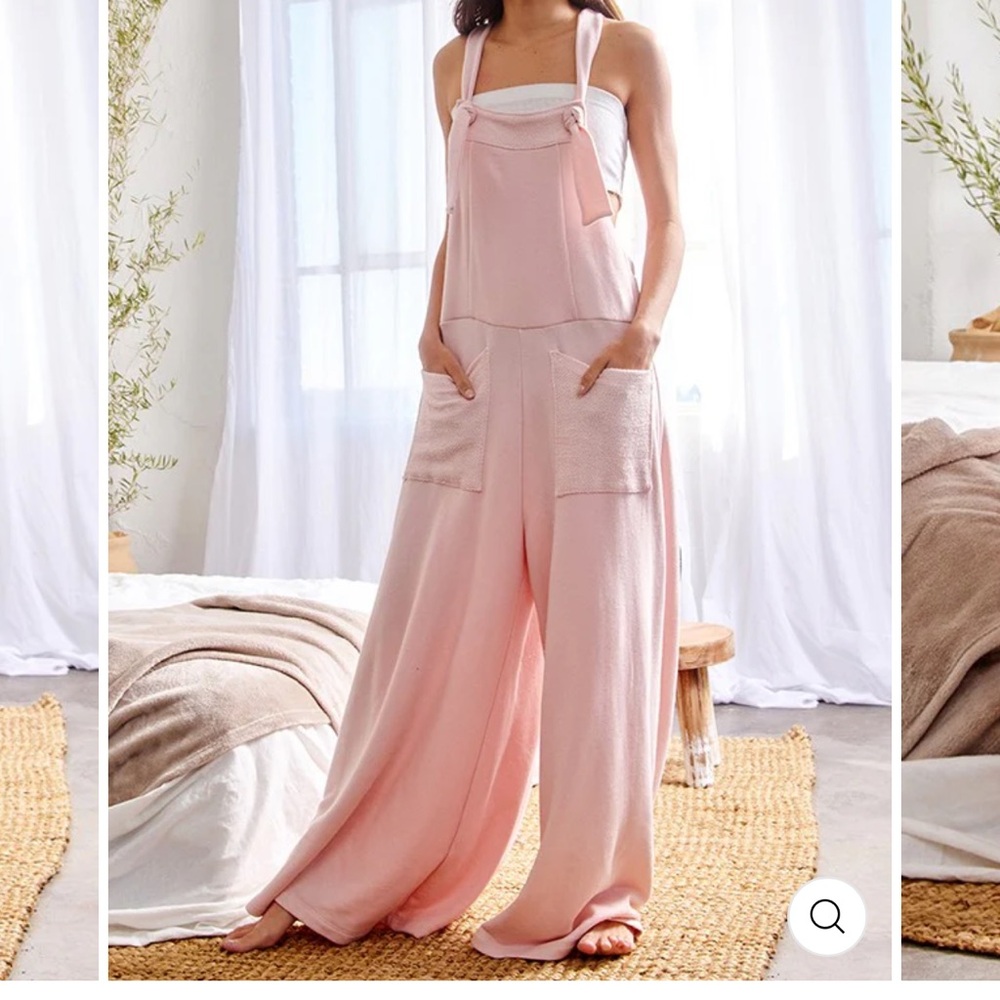 Blush Pink Wide-Leg Jumpsuit
